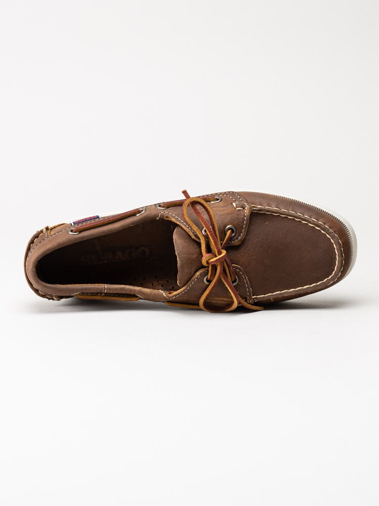 Sebago - Portland Crazy H W - Bruna klassiska seglarskor i skinn