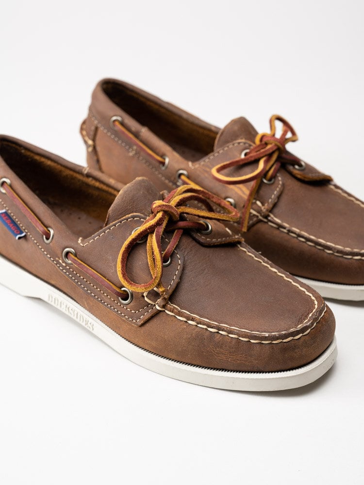 Sebago - Portland Crazy H W - Bruna klassiska seglarskor i skinn