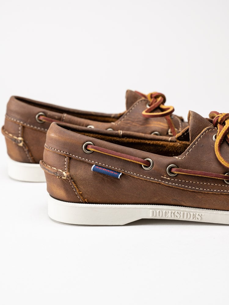 Sebago - Portland Crazy H W - Bruna klassiska seglarskor i skinn