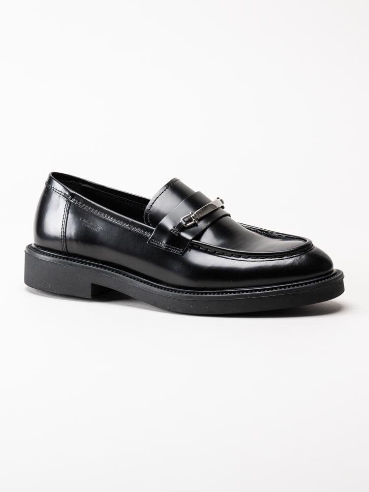 Vagabond - Alex W - Svarta loafers i polidoskinn