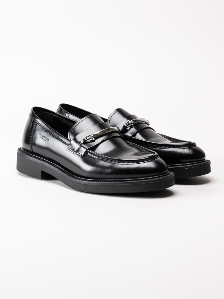 Vagabond - Alex W - Svarta loafers i polidoskinn