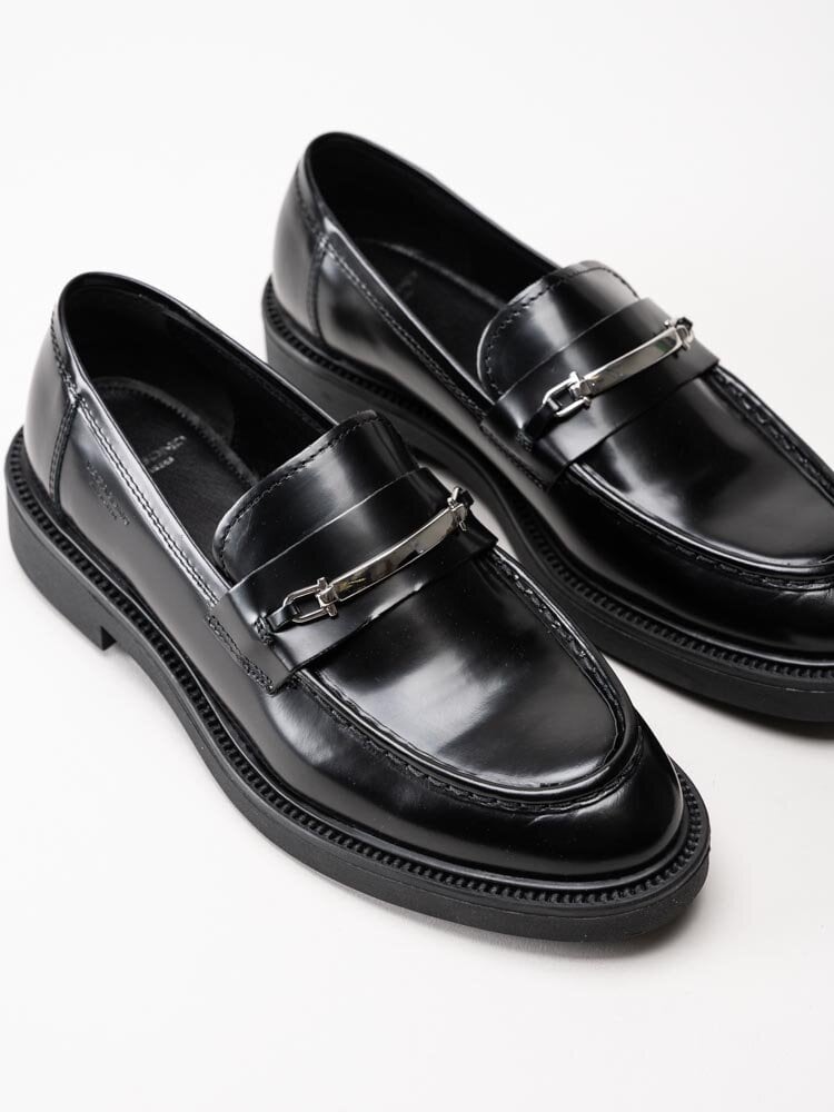 Vagabond - Alex W - Svarta loafers i polidoskinn