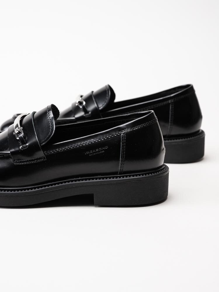 Vagabond - Alex W - Svarta loafers i polidoskinn