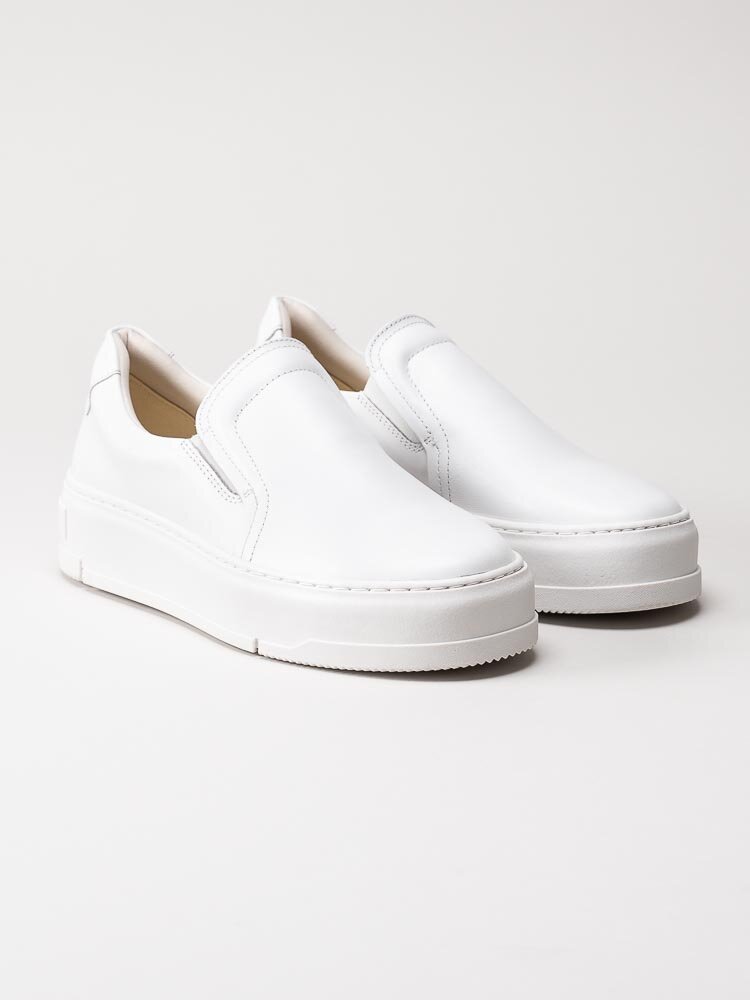 Vagabond - Judy - Vita slip on platåsneakers i skinn