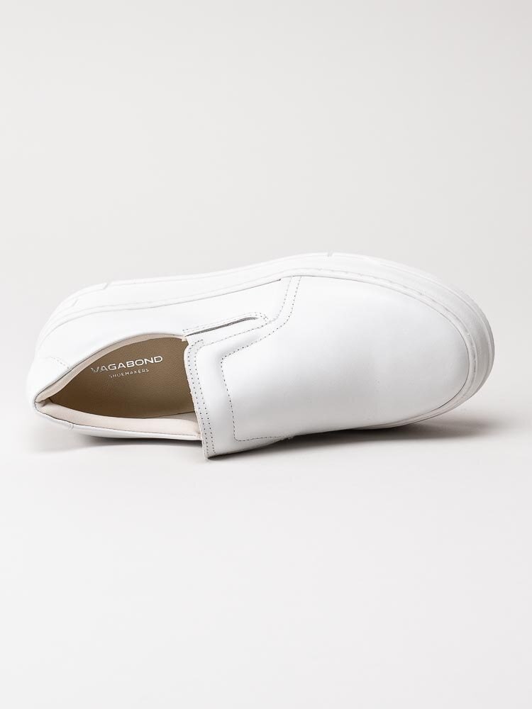 Vagabond - Judy - Vita slip on platåsneakers i skinn