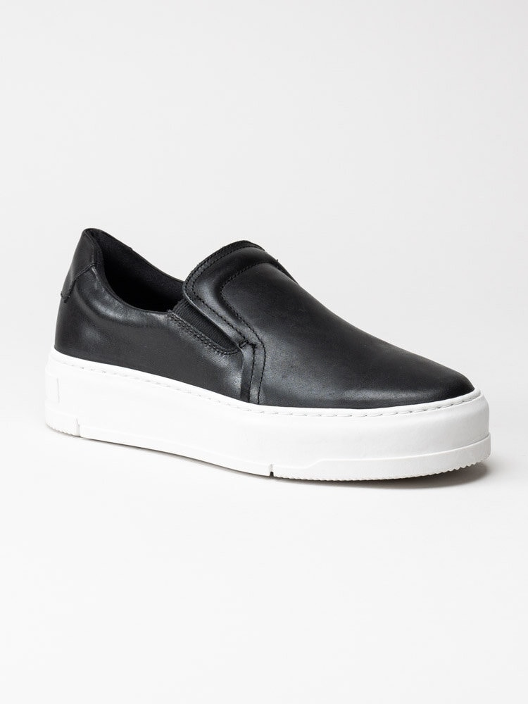 Vagabond - Judy - Svarta slip on platåsneakers i skinn