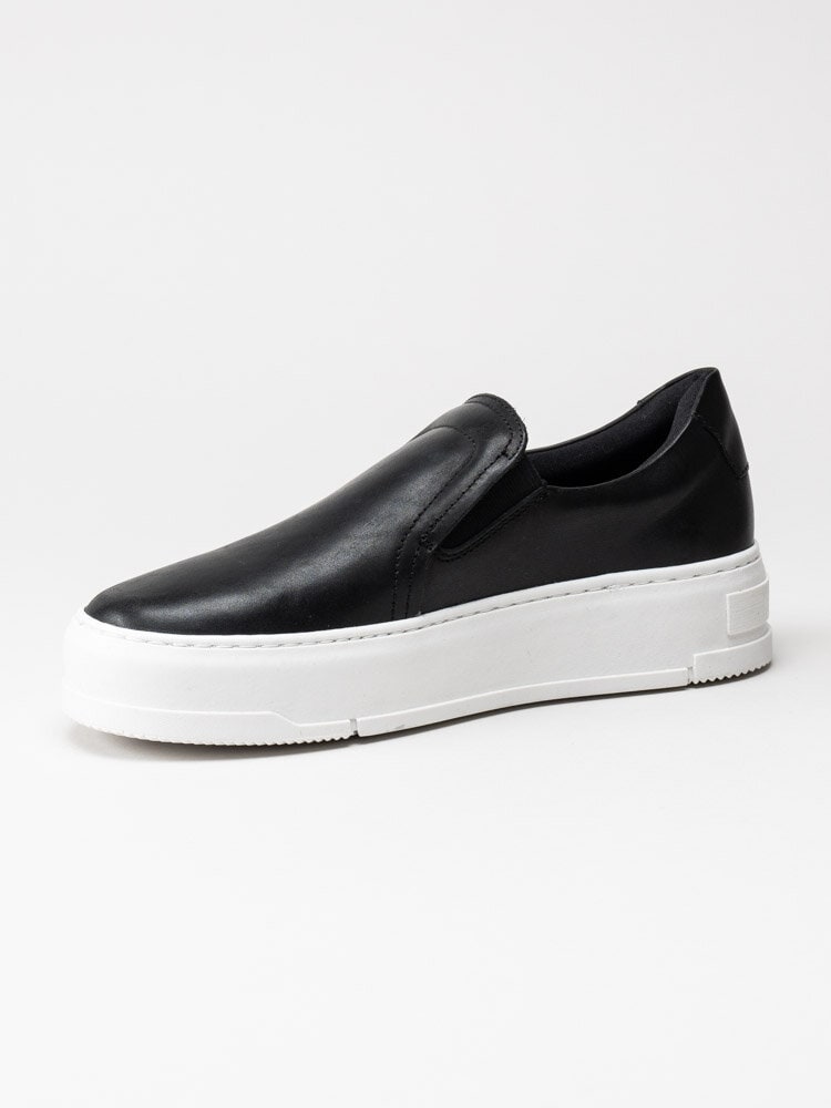 Vagabond - Judy - Svarta slip on platåsneakers i skinn