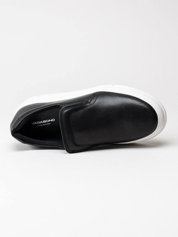 Vagabond - Judy - Svarta slip on platåsneakers i skinn