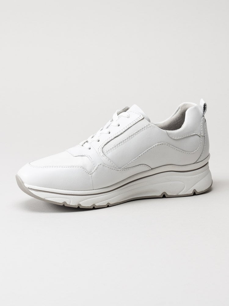 Tamaris - Vita sneakers i skinn