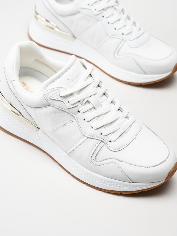 Tamaris - Vita sneakers i skinn