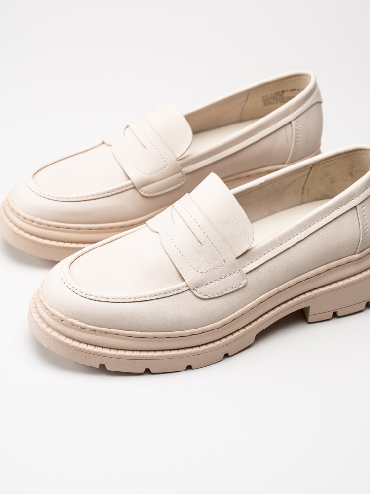 Tamaris - Beige loafers i skinnimitation