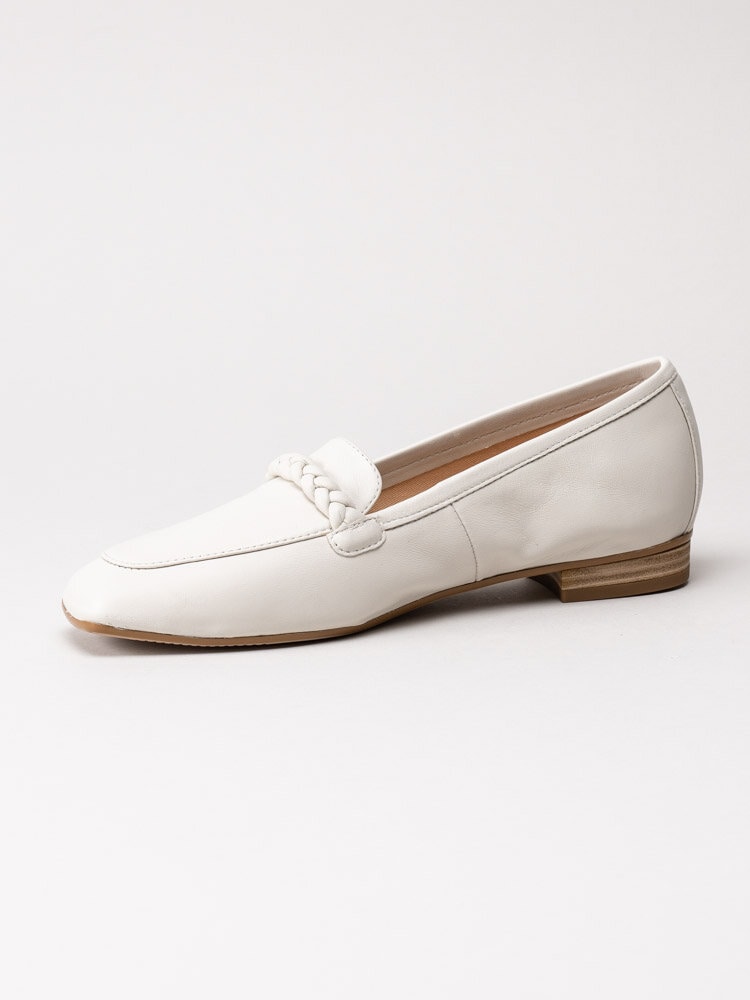 Unisa - Boston_NS - Off white loafers i skinn