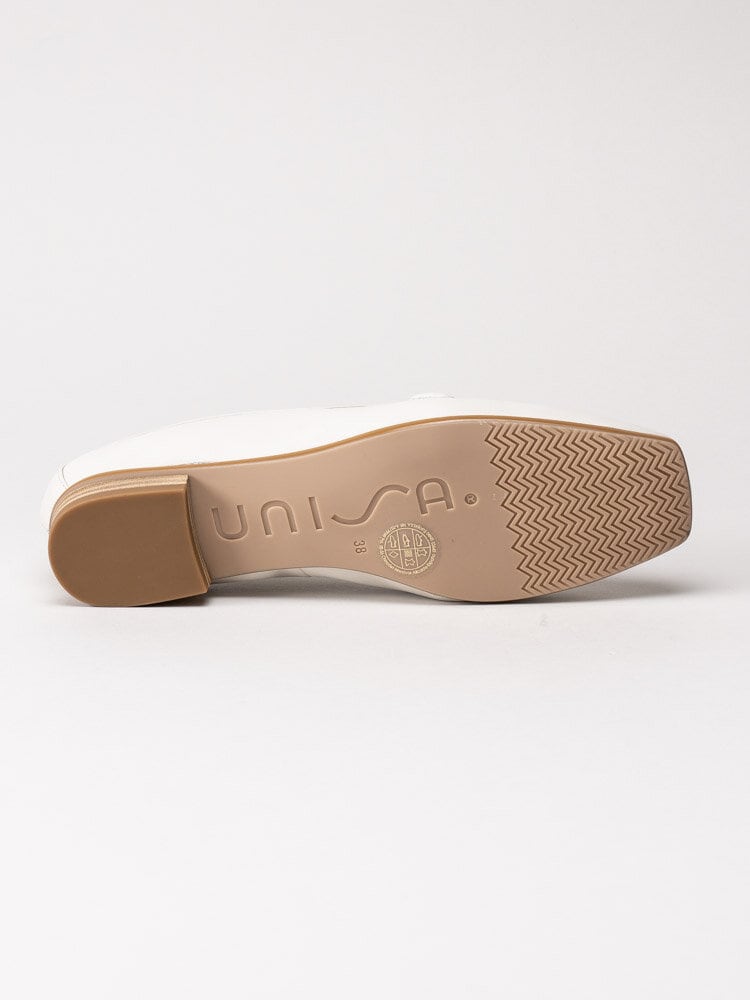 Unisa - Boston_NS - Off white loafers i skinn