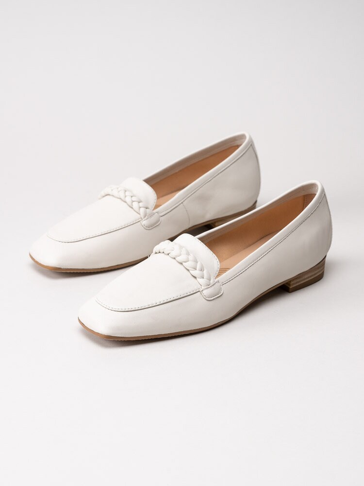 Unisa - Boston_NS - Off white loafers i skinn