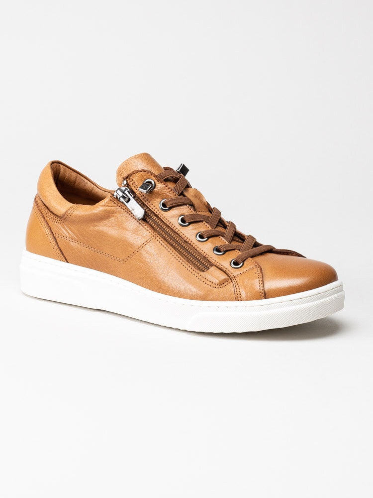 Rosa Negra - Ljusbruna sneakers i skinn