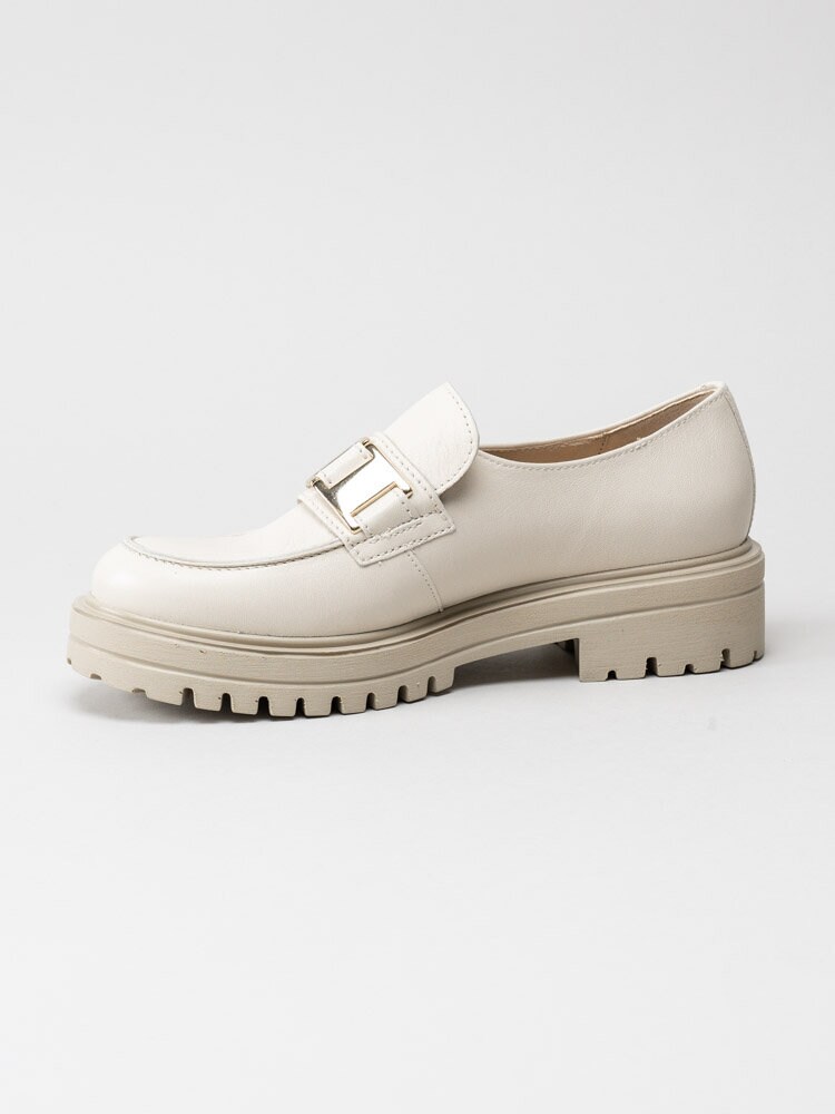 Gabor - Off white chunky loafers i skinn