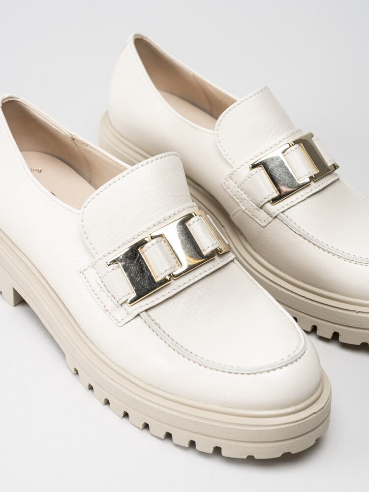 Gabor - Off white chunky loafers i skinn