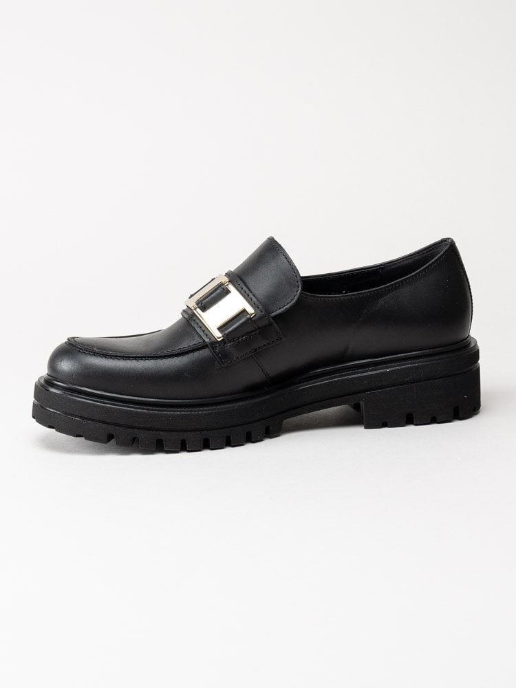 Gabor - Svarta chunky loafers i skinn