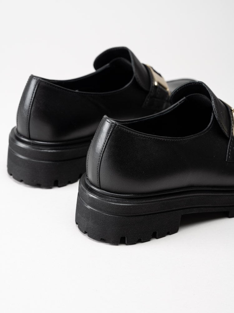 Gabor - Svarta chunky loafers i skinn