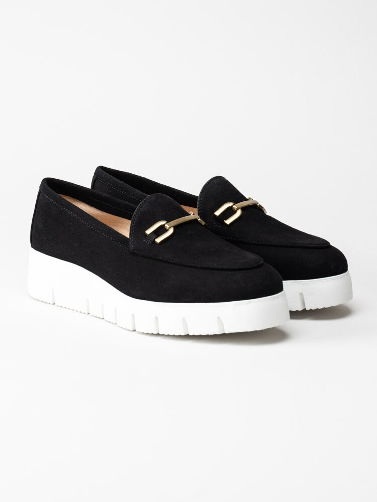 Unisa - Famo_KS - Svarta loafers i mocka