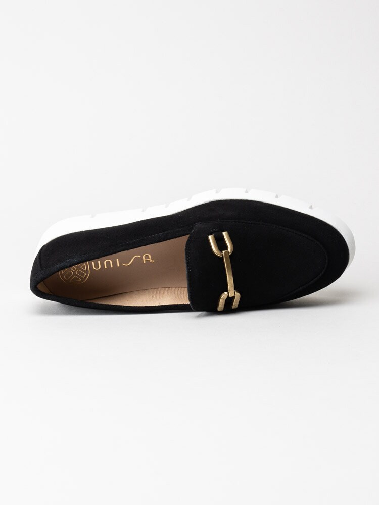 Unisa - Famo_KS - Svarta loafers i mocka