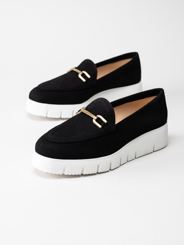 Unisa - Famo_KS - Svarta loafers i mocka