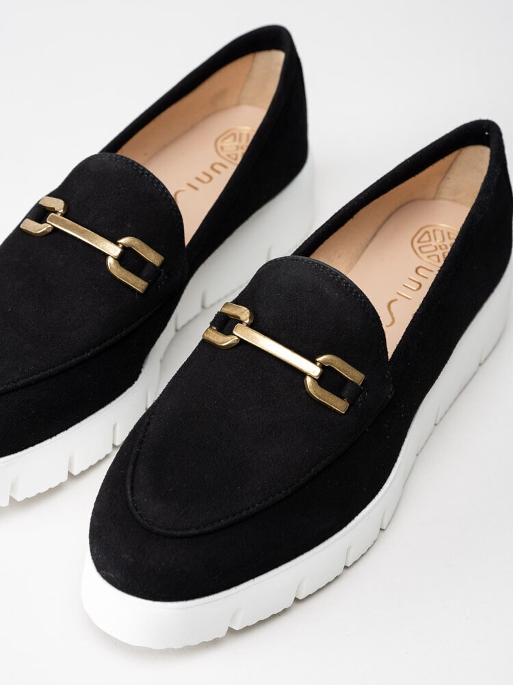 Unisa - Famo_KS - Svarta loafers i mocka