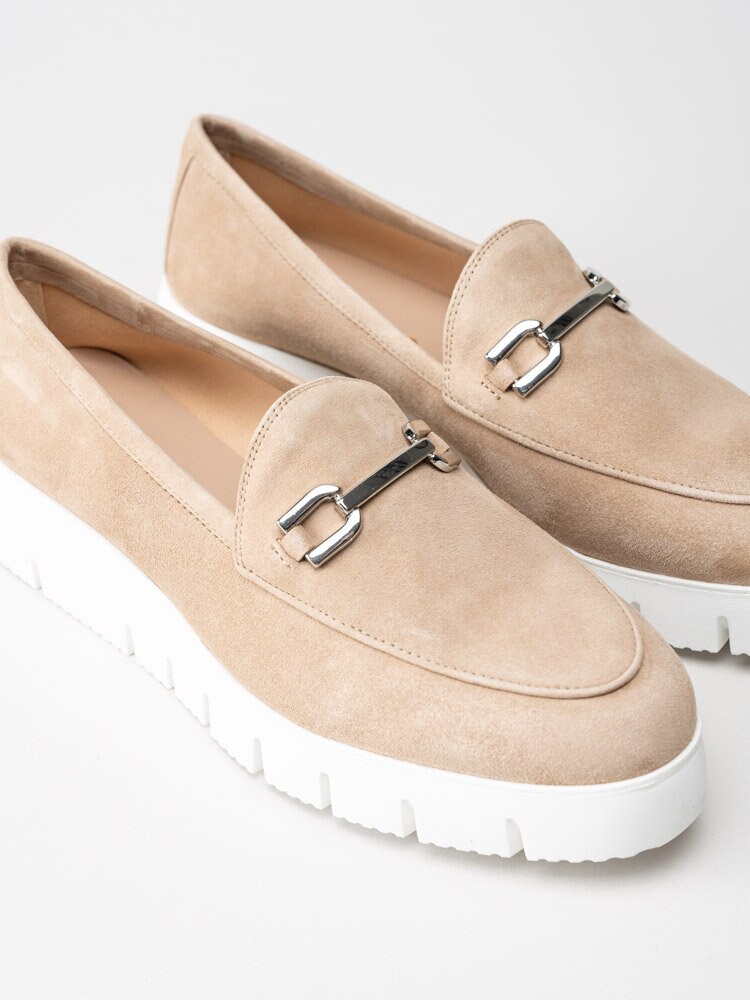 Unisa - Famo_KS - Beige loafers i mocka