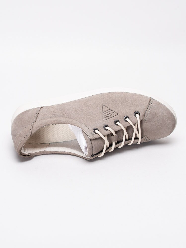 Ecco - Soft 2.0 - Ljusgrå sneakers i nubuck