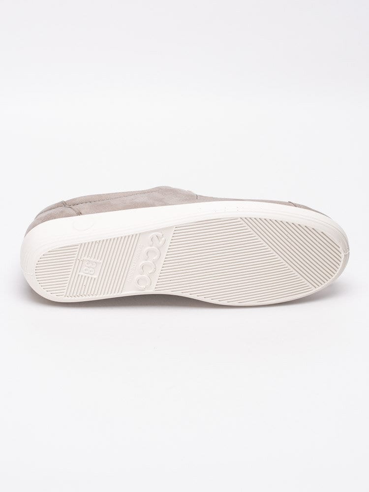 Ecco - Soft 2.0 - Ljusgrå sneakers i nubuck