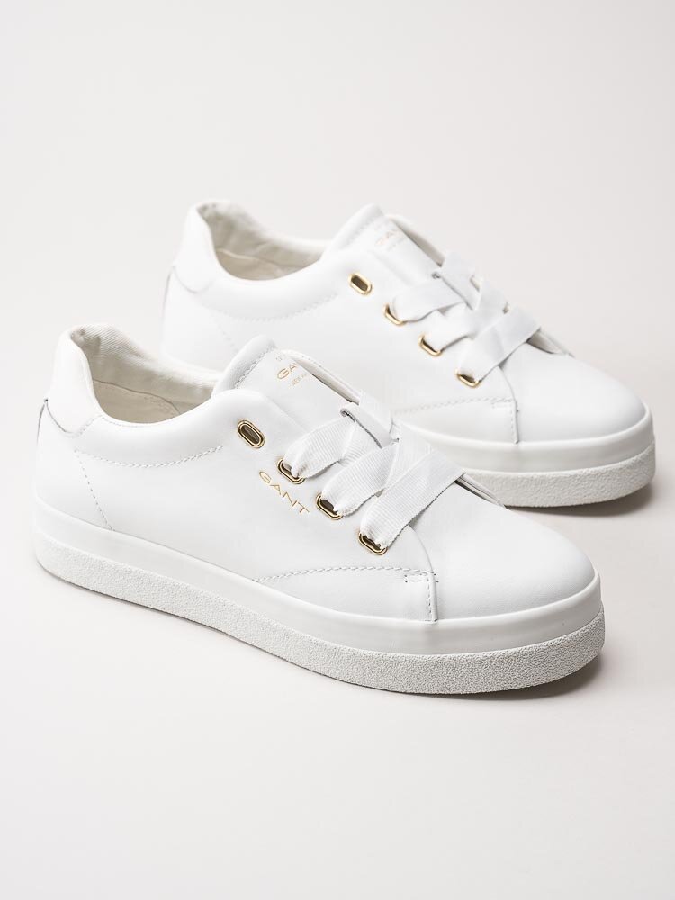 Gant Footwear - Avona - Vita sneakers i skinn