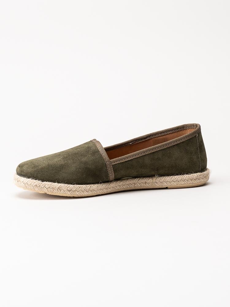 Verbenas - Cloe - Olivgröna slip on espadrillos i mocka