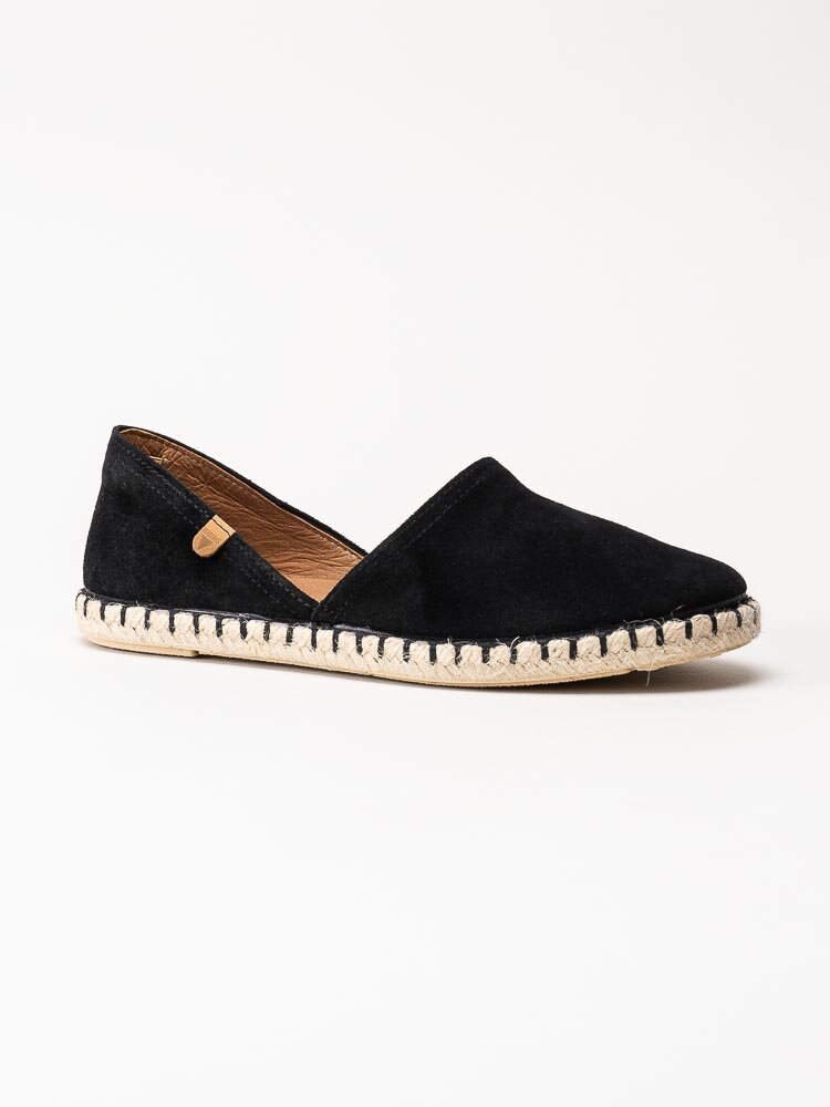 Verbenas - Carmen - Svarta slip on espadrillos i mocka