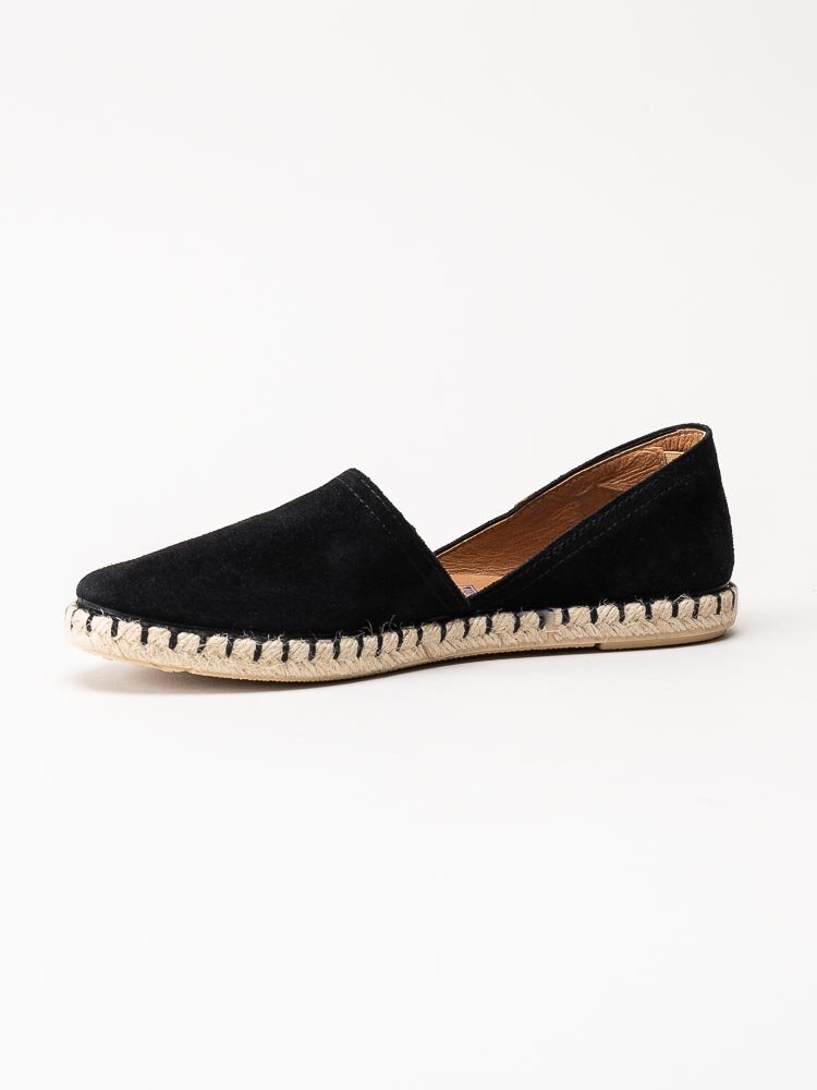 Verbenas - Carmen - Svarta slip on espadrillos i mocka