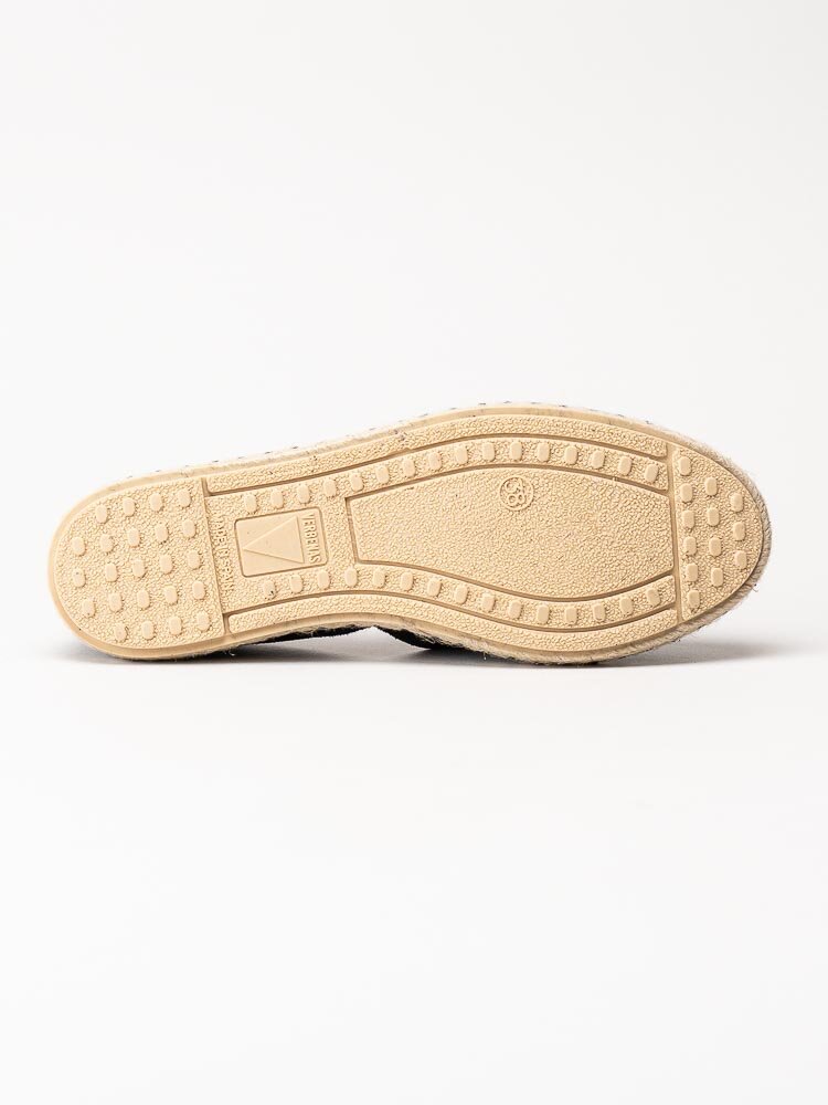 Verbenas - Carmen - Svarta slip on espadrillos i mocka