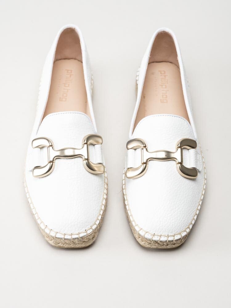 Philip Hog - Denise - Vita espadrillos i skinn
