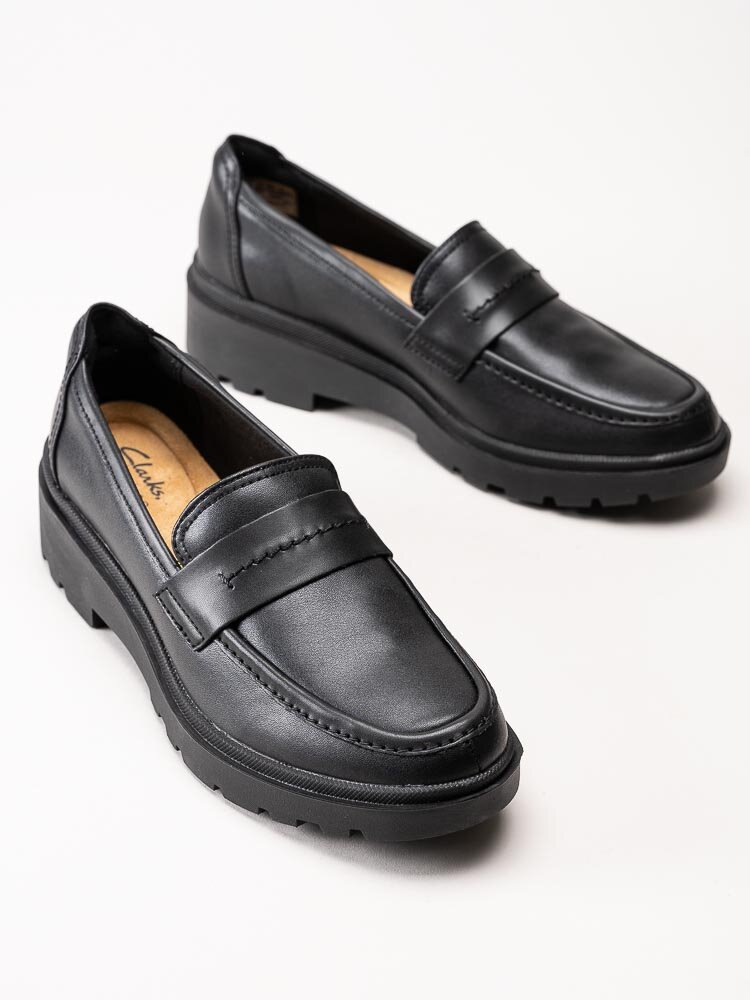 Clarks - Cella Ease - Svarta loafers i skinn