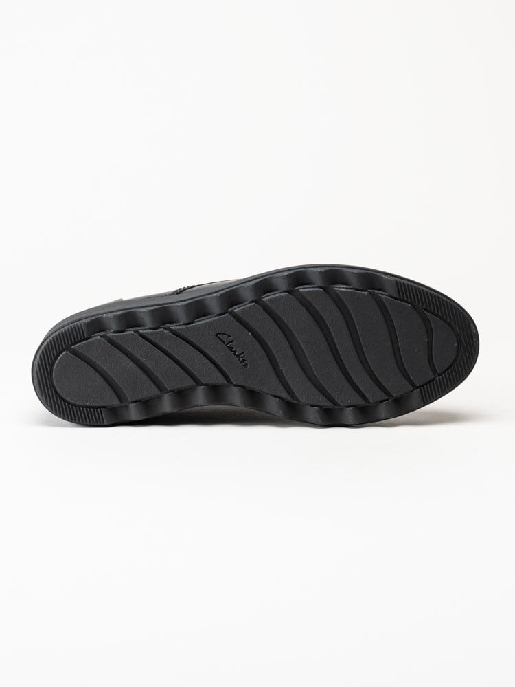 Clarks - Sharon Noel - Svarta kilklackade snörskor i skinn