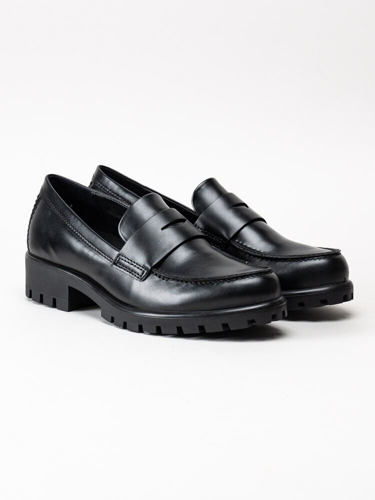 Ecco - Modtray W - Svarta loafers i skinn