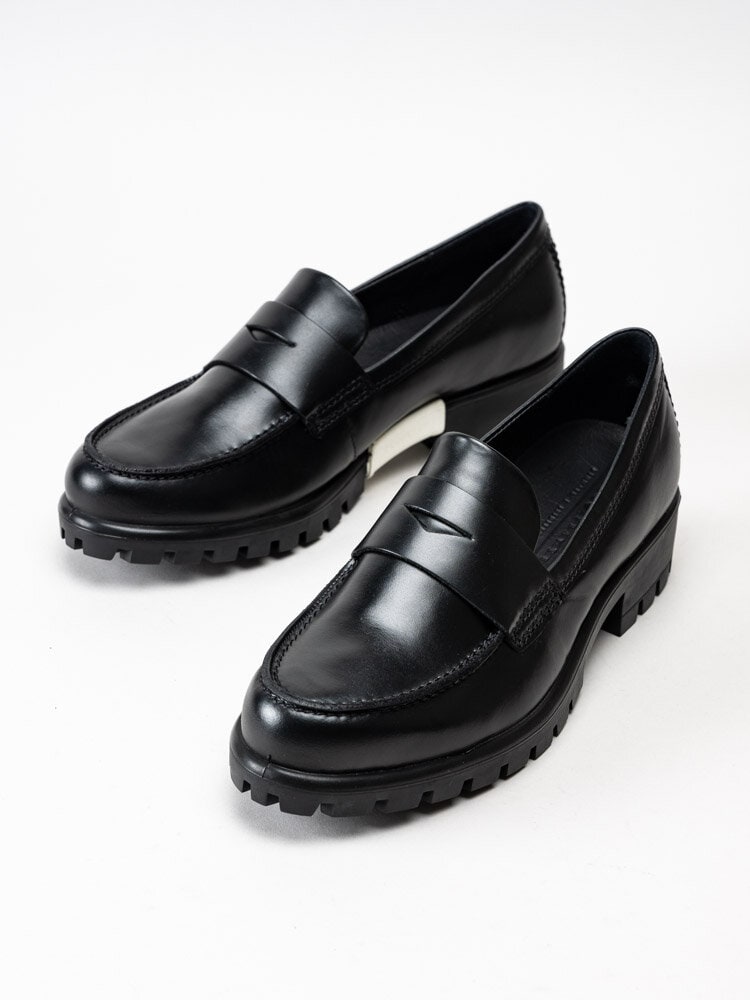 Ecco - Modtray W - Svarta loafers i skinn