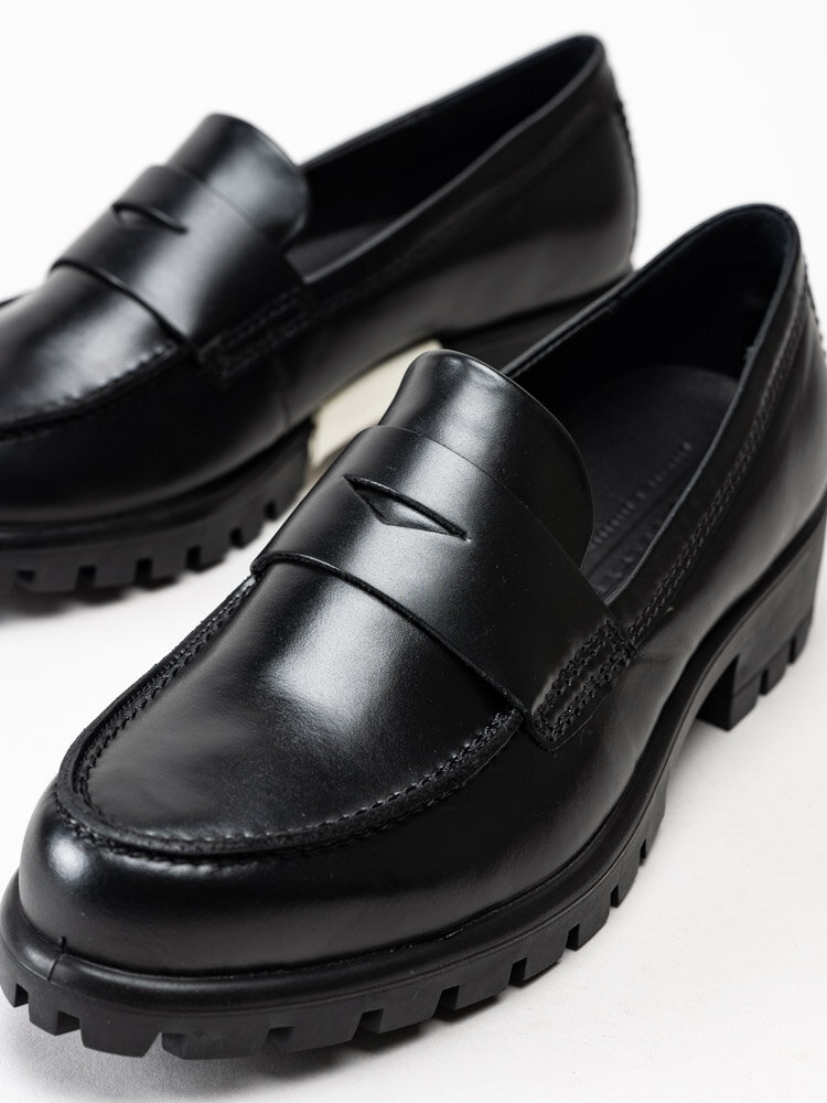 Ecco - Modtray W - Svarta loafers i skinn