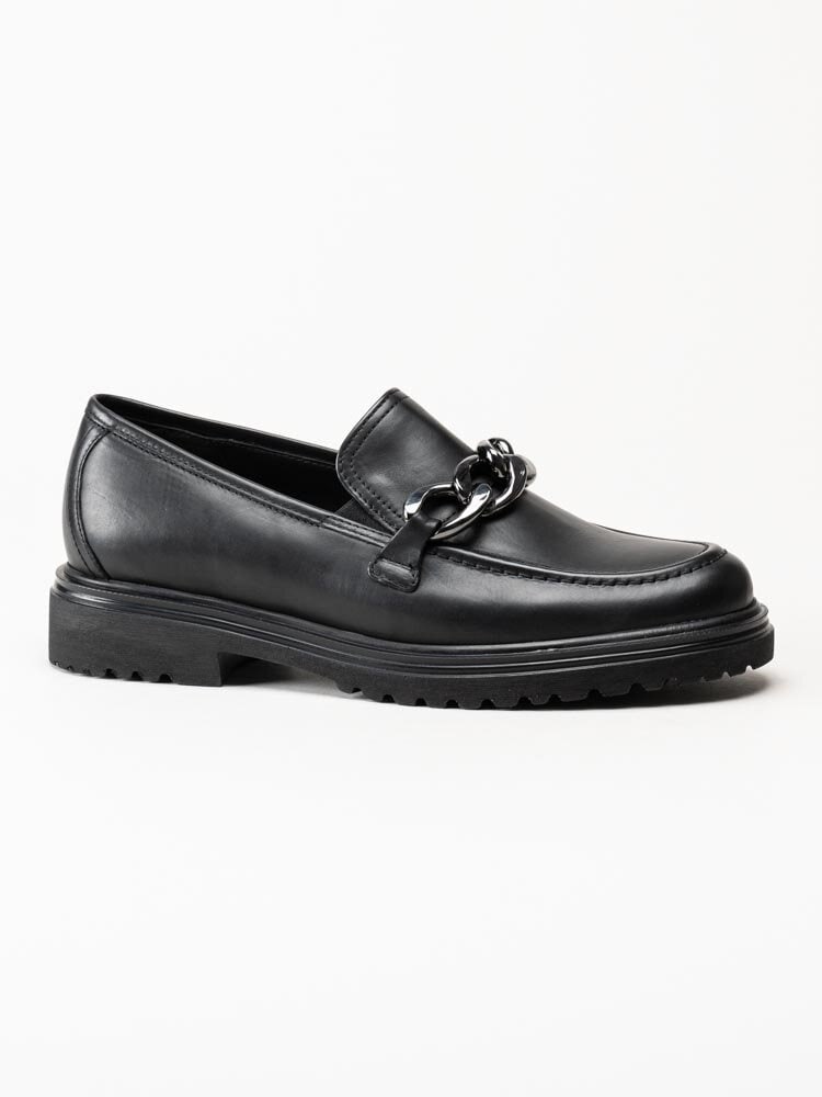 Gabor - Svarta loafers i skinn