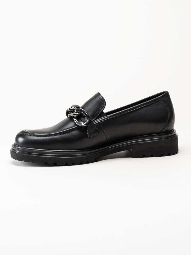 Gabor - Svarta loafers i skinn