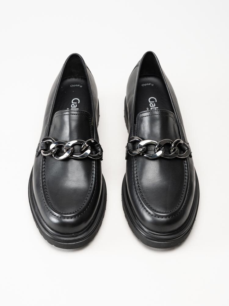 Gabor - Svarta loafers i skinn