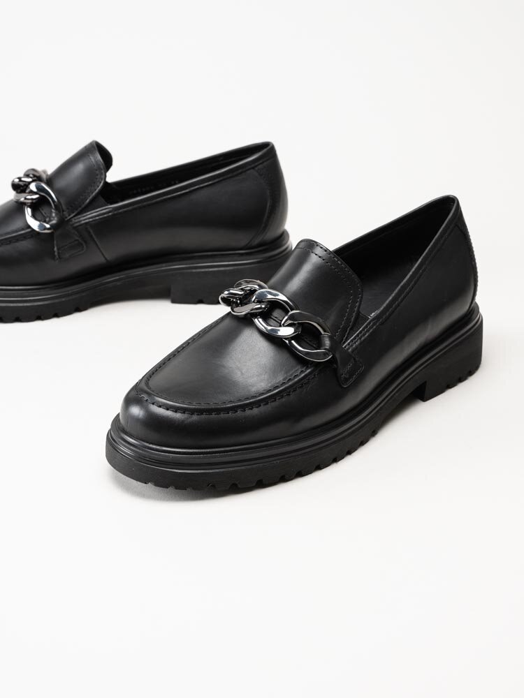 Gabor - Svarta loafers i skinn