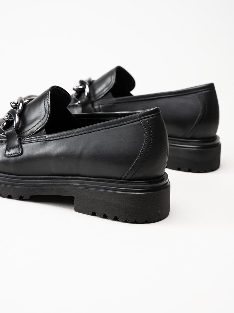 Gabor - Svarta loafers i skinn