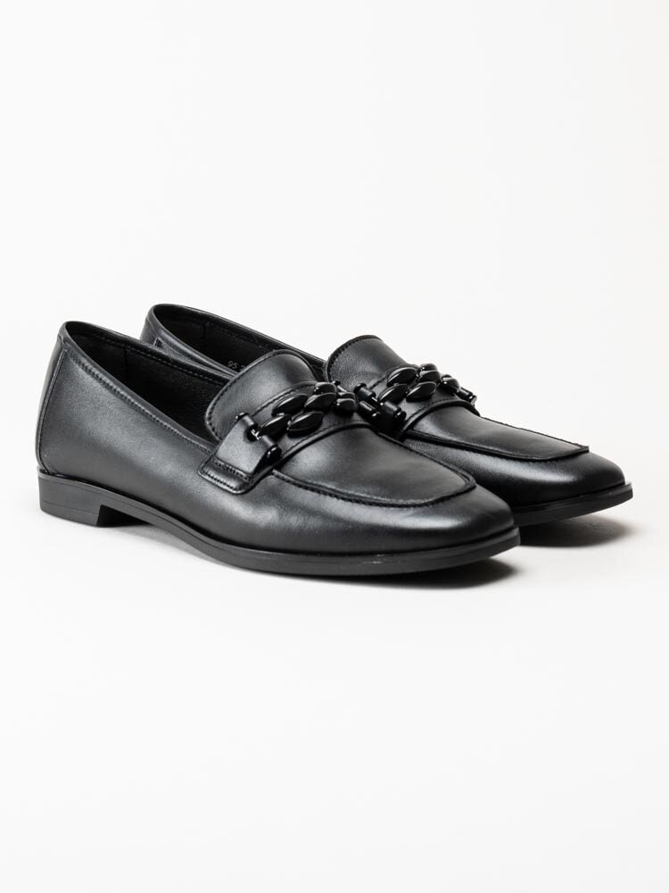 Gabor - Svarta loafers i mocka