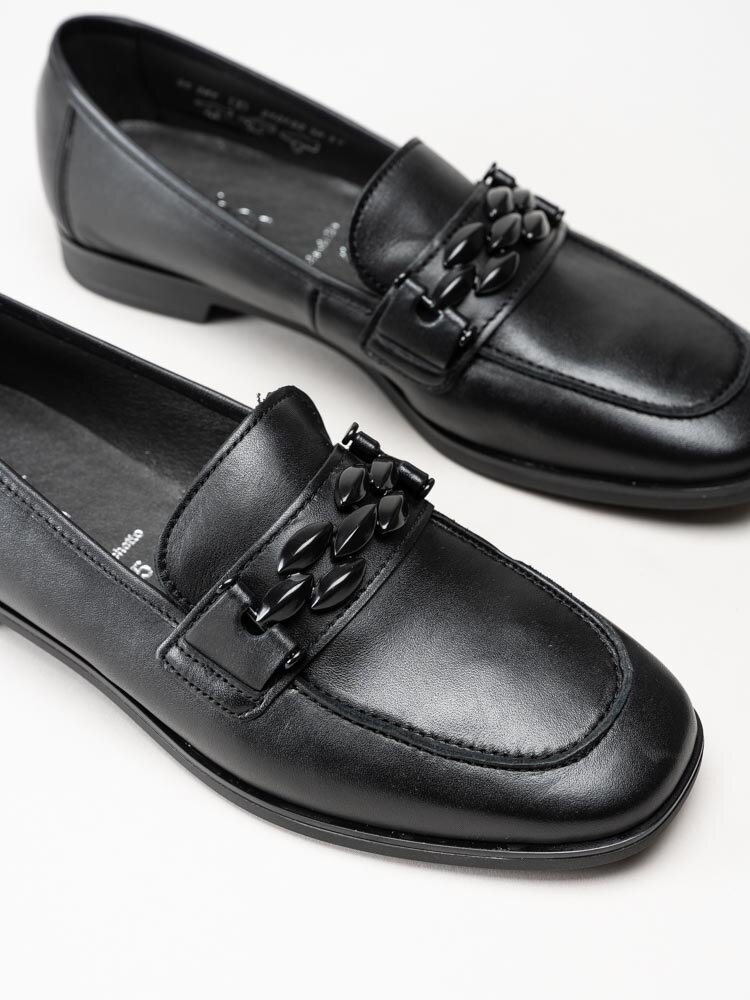 Gabor - Svarta loafers i mocka