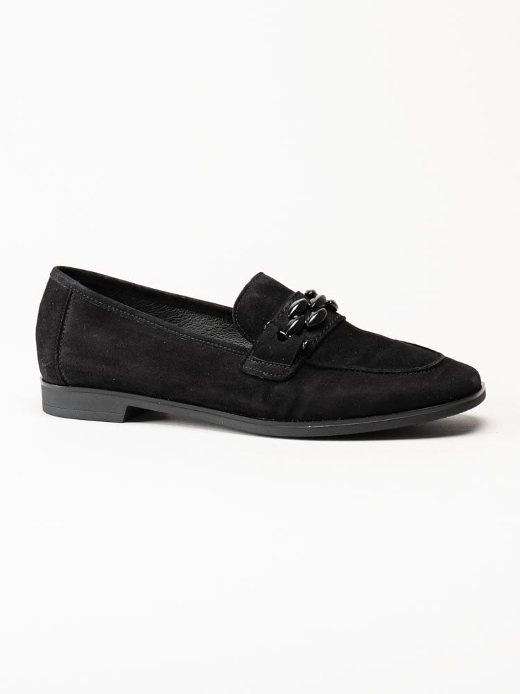 Gabor - Svarta loafers i mocka