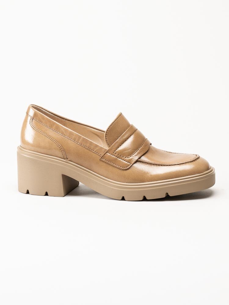 Gabor - Beige loafers med klossklack